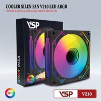 Fan VSP V210 Đen LED ARGB  (Fan Case 12cm LED ARGB Vô Cực) Hup + Remote