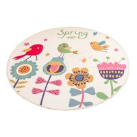 FANCY PUMPKIN Cartoon Round Area Rug Floor Cushion Chair Carpet Kids Rugs for Children Room, B-04