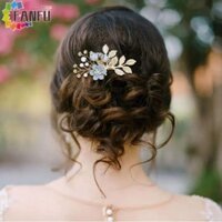 Fanfuzouzu 4 Cái / bộ Phụ Kiện Tóc Cô Dâu Kẹp Tóc Handmade Tiệc
