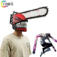 Fanfuzouzu Anime Cosplay Mặt nạ Sáng Tạo Mô Phỏng Cưa Cao Su Mũ Bảo Hiểm Lừa Đồ Chơi Dành Cho Nữ Denji Pochita Đầu Bao