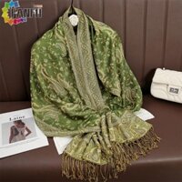 Fanfuzouzu Bohemia Poncho Hijab Pashmina Thời trang mùa đông