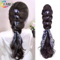 Fanfuzouzu Dài Xoắn Bím Đuôi Ngựa Phần Mở Rộng Ruy Băng Pháp Tóc Nữ