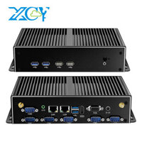 Fanless Industrial Computer Mini PC 6x COM RS232 2.5G Ethernet Intel i3 i5 i7 4th/5th Gen CPU WiFi 4G LTE SIM Win Linux