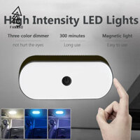 Fanmaodz Đèn vòm ô tô từ tính LED Đèn nội thất ô tô Đèn đọc sách không dây đa chức năng Đèn ngủ ba màu Đèn khẩn cấp USB có thể sạc lại
