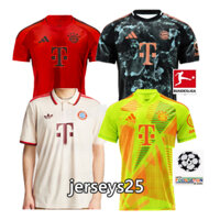 Fans phiên bản 24-25 Áo sân khách Bayern Munich MÜLLER #25 Sanéo #10 Kane#9 Áo bóng đá nam S-4XL