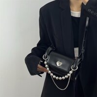 [FANTO] thiết kế thích hợp hot girl khóa dây chuyền tình yêu túi hình trụ dành cho nữ 2022 xu hướng túi đeo một vai cao cấp mới