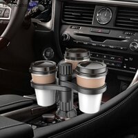 [Fas] Bộ chuyển đổi mở rộng giá đỡ cốc ô tô 3 trong 1 có thể điều chỉnh Xoay 360 Chèn đồ uống Đế hỗ trợ trên ô tô Giá đỡ chai nước giải khát VN