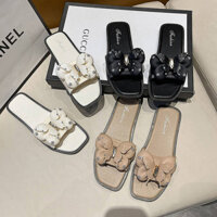 Fashion Bow Slippers Fairy Style Flat Non-Slip Slipper mxT6