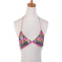 Fashion Bra Body Chain Hollow Bikini Necklace Beach Body Jewelry - Multi-color