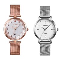 Fashion Elegant Watches for Women - Luxury Analog Womens Watch with Date Casual Luminous Quartz Ladies Wrist Watch with Stainless Steel Mesh Band