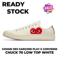 Fashion Giày thể thao Play CDG x *_Converse Chuck Taylor 70 Low Top White Tính cách
