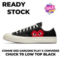 Fashion Giày thể thao Play CDG x *_Converse Chuck Taylor 70 Low Top Black Tính cách