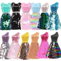 Fashionable Sequin Dress for 1/6 Body Barbie Bjd Clothes Sparkle Skirt Changing Outfit Kids Toys for Girls Accessories H
