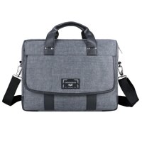 Fashionable Water Resistant 17.3 Inch Chrono Grey 2 in 1 Tote Messenger Bag Carrying Briefcase Handbag for Dell Inspiron, Latitude, Vostro, XPS, Pr...