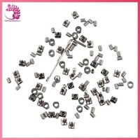 [Fashionmall11.vn] Bộ 50 Kẹp Dây 3 Mm Cho Kẹp Dây Cáp Có Thể Điều Chỉnh Vít Đồng Kim Loại Cố Định Sling Phụ Kiện Cố Định
