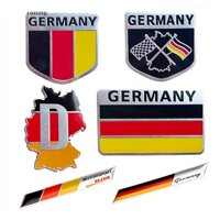 Fashionpeople 3D Aluminium Auto Car Emblem Germany German Flag Logo Grille Badge Decal Sticker