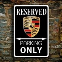 Fashionporsche Parking Only Sign Metal – Dấu hiệu Porsche Garage Sign Trang trí nhà để xe Porsche