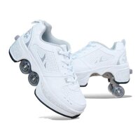 Fashiums Parkour Shoes Outdoor Deformation Roller Skates Four Rounds High Top Running Sports Roller Skates