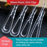 Fashyuner 1000 Chiếc Kẹp Áo Sơ Mi Nhựa, Pin Áo Sơ Mi 38 Mm Màu Trắng Trong Suốt, Nóng Có Răng Chống Trơn Trượt Hình Chữ U Kẹp May Đóng Gói