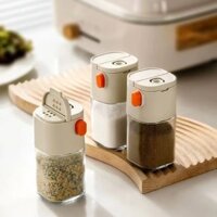 Fasola Định Lượng Muối Bình Lắc Nhà Bếp Gia Vị Bấm Muối Bình Lắc Hộ Gia Đình Chống Ẩm Chai Gia Vị Kín Thủy Tinh Bột Ngọt Gia Vị20250325