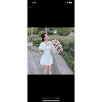 Fass - Đầm Xòe Thun Nhún Đính Nơ Xinh Dáng Baby Doll