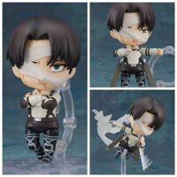 【Fast shipping】Attack on Titan Levi Ackerman nendoroid figure anime Q version mô hình có khớp Ornaments and decorations Gift