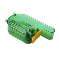 Faucet Shelf Rotate 360 Degrees Faucet Sponge Holder for Brush Scrubber Soap - Green