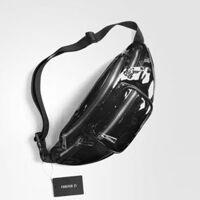 Faux Patent Leather Fanny Bag Black