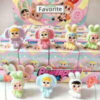 Favoritegoods 12 Đồ trang trí Mini, Dora Big Cousin The Powerpuff Girls Crybaby Box, Flocking The Elephant Series Labubupu Pop Beans
