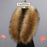 Favoritegoods Cổ áo lông giả lớn, 80cm Giữ ấm lông thú giả sang trọng, cổ áo quấn áo khoác Hood Khăn choàng lông thú có thể tháo rời Cổ áo màu xám
