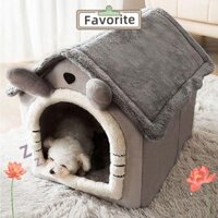 Favoritegoods Giường Mèo Plus Nhung Mùa Đông Đóng Mèo Con Tổ Cún Con