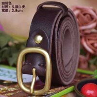 Fc Quần Jean Đồng Khóa Thắt Lưng Da Nữ Trang Trí