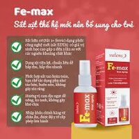 Fe-max iron spray, hỗ trợ tạo máu, hỗ trợ giảm nguy cơ thiếu máu do thiếu sắt
