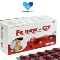 FE NEW G7 giúp tái tạo hồng cầu trong các trường hợp thiếu máu do thiếu sắt Hộp 75 viên nang mềm T.P’- Châu Ngân