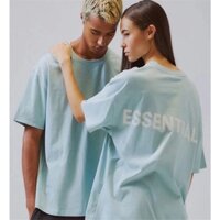 FEAR OF GOD Double Line ESSENTIALS 3M Back Reflective Letters Short Sleeve FOG High Street Couple T-Shirt Summer