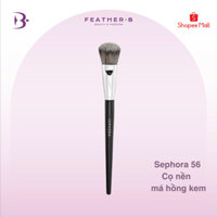 FEATHER B - Cọ Tán Nền - Mà Hồng Kem - Tạo Khối Kem Sephora 56