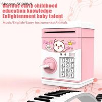 [Febn] Hộp đựng tiền thủ công có chìa khóa Hộp tiết kiệm ATM cho tiền xu An toàn tiền mặt Ngân hàng tiền xu lớn Nồi tiết kiệm đồ chơi trẻ em {vn}