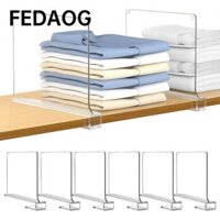 Fedaog 2 / 4 / 6 Kệ Tủ Quần Áo, Tủ Sách Trong Suốt Đa Năng Vách Ngăn Chia, Kệ Tủ Quần Áo Acrylic Có Thể Điều Chỉnh Gia Đình