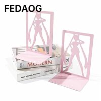 Fedaog 2 Chiếc Để Bàn Lưu Trữ Bookends, Kim Loại Rỗng Ra Thủy Thủ Mặt Trăng Bookend, Hoạt Hình Nghệ Thuật Trang Trí Văn Phòng