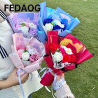 Fedaog Hoa Nhân Tạo, Hoa Cẩm Thạch Hoa Hồng Hoa Hồng, 7 Đầu Hoa Xà Phòng Nhân Tạo Trang Trí Hoa Giả Ngày Của Mẹ