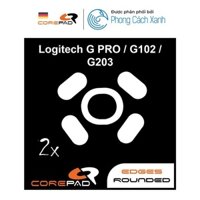 Feet chuột thay thế PTFE Corepad Skatez Logitech G102 / G203 / G PRO Wired / G PRO HERO Wired (2 bộ) - Hàng Chính Hãng