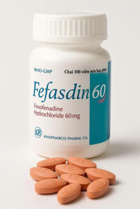 Fefasdin 60mg –Fexofenadine Hydrochloride 60mg Kháng Histamin điều trị viêm mũi dị ứng, mề đay hiệu quả (chai 100 viên)