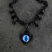 female necklace necklace pearl necklace silver necklace Gió Tối Quỷ Mắt Vòng Cổ Niche Hip-Hop Vòng Cổ Thiết Kế Cao Cấp Xương Đòn Dây Xích Nam Nữ Cặp Đôi Phong Cách Dạo Phố