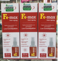 Femax Iron spray, Hỗ Trợ Giảm Nguy Cơ Thiếu Máu Do Thiếu Sắt FE-MAX FE MAX