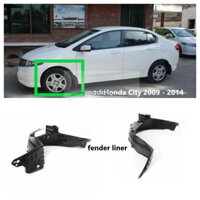 FENDER Tấm lót chắn bùn cho Honda City TMO (2009 2010 2011 2012 2013) Tấm lót chắn bùn phía trước Trình điều khiển phía trước Tấm chắn bùn Tấm lót bên trong Tấm chắn bảo vệ bằng nhựa