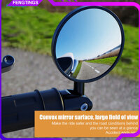 Fengtings 1 Đôi Góc Rộng Tròn Cao Kính Trong Suốt Có Thể Điều Chỉnh Tay Lái Xe Máy Gương Tay Lái Flat lồi Gương Chiếu Hậu Xe Tay Ga Phụ Kiện