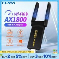 Fenvi 1800Mbps Wifi 6 Bộ Chuyển Đổi USB Băng Tần Kép 2.4G/5GHz Bộ Thu Không Dây USB 3.0 Dongle Card Mạng dành Cho Laptop Win 10/11