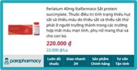 Ferlatum 40mg Italfarmaco 10 lọ x 15ml – Điều trị tình trạng thiếu hụt sắt