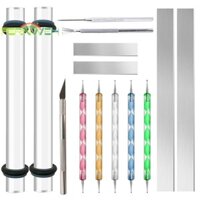 [Fernweh] 14 Dụng Cụ Đất Sét Polymer Con Lăn Acrylic Đất Sét Cán Pin Với Nhẫn Độ Dày Lưỡi Khăn Giấy Điêu Khắc Bông Tai Bộ Dụng Cụ Làm Đồ Dùng Máy Thái Dao Chấm Dụng Cụ Trang Sức Accessorie