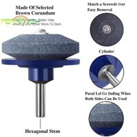 [Fernweh] 4 Máy mài lưỡi cắt cỏ, Máy mài lưỡi cắt cỏ Corundum hai lớp, Máy mài lưỡi cắt cỏ chống mài mòn đa năng [MỚI]